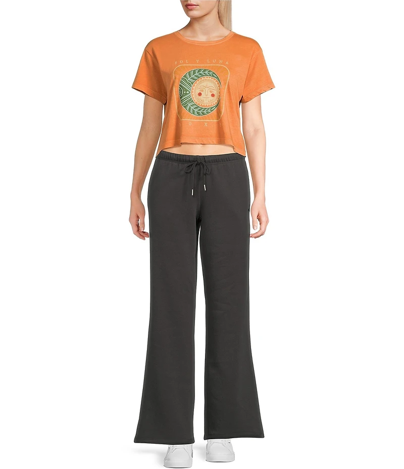 Roxy Ariel Wide Leg Fleece Jogger Pants