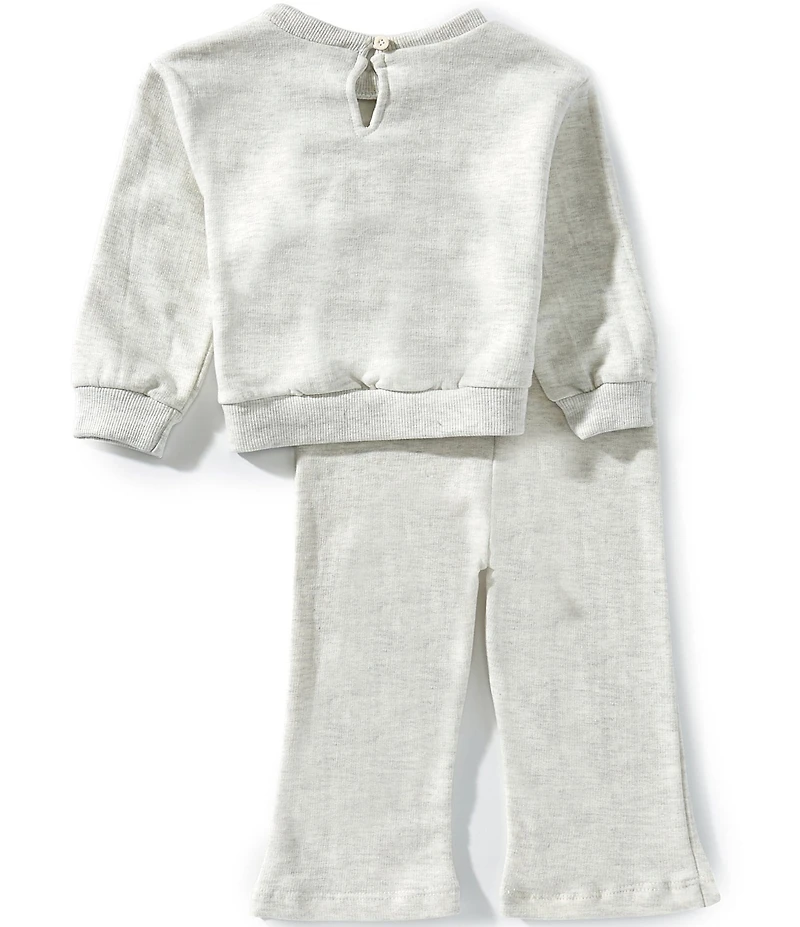 Roxy Baby Girls Long-Sleeve Logo Graphic Fleece Sweatshirt & Matching Jogger Pants Set