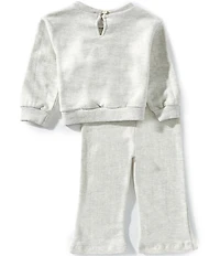 Roxy Baby Girls Long-Sleeve Logo Graphic Fleece Sweatshirt & Matching Jogger Pants Set