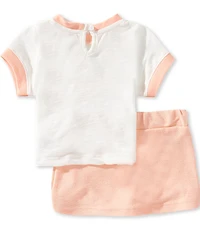 Roxy Baby Girls Short Sleeve Ringer T-Shirt & Pull-On Skort Set