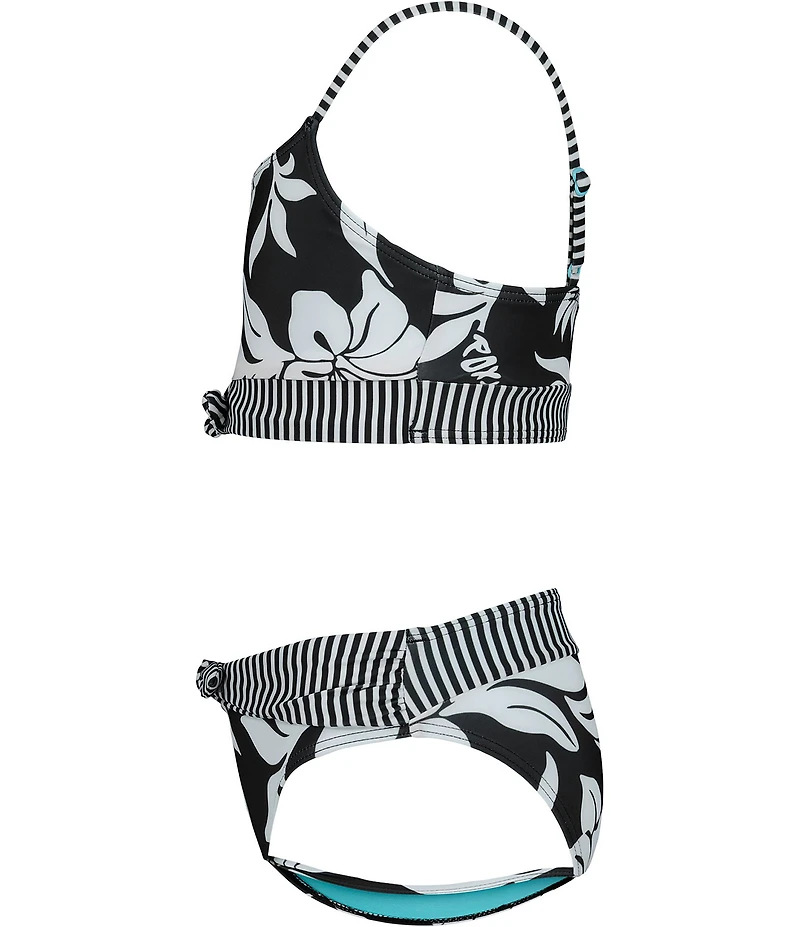 Roxy Big Girls Adjustable Straps Hula Hibiscus Bikini 2-Piece Set