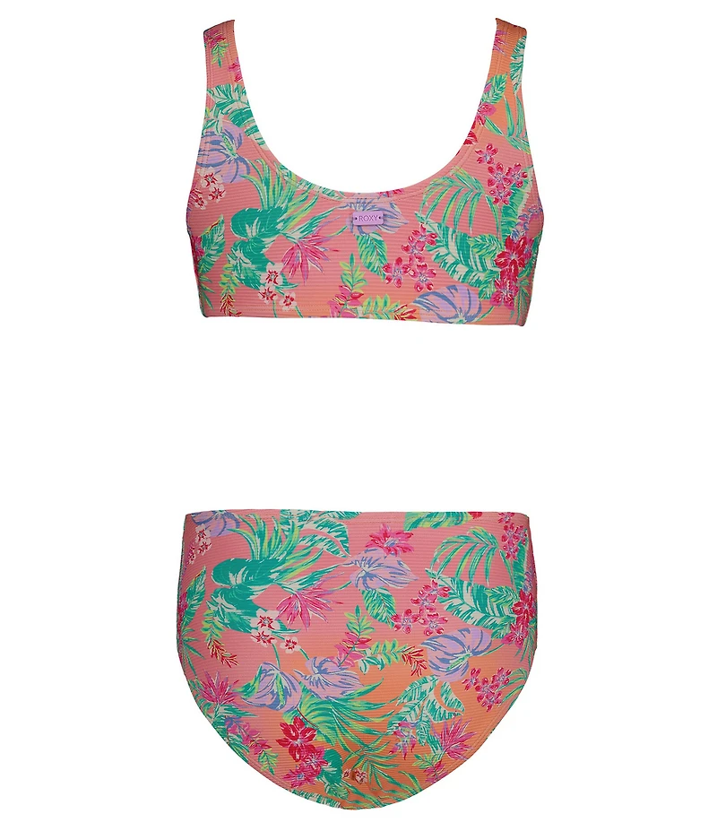 Roxy Big Girls Coastal Breeze Bikini Top & Matching Bikini Bottom 2-Piece Swimsuit