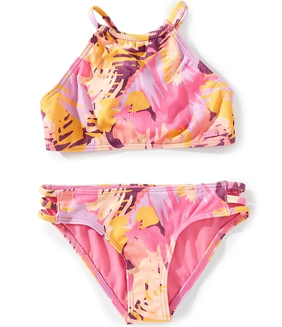Roxy Big Girls High Neck Cross Back Beach Bliss Bikini 2-Piece Set