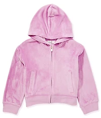 Roxy Big Girls Holiday Daydream Velour Zip Front Hoodie Set Top