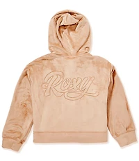 Roxy Big Girls Holiday Daydream Velour Zip Front Hoodie Set Top