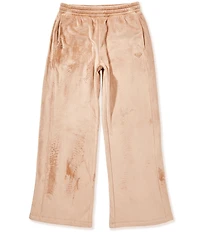 Roxy Big Girls Just a Daydream Velour Elastic Waist Side Seam Pocket Embroidered Logo Wide Leg Pants