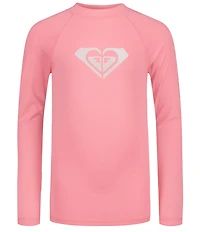 Roxy Big Girls Long Sleeve Heart Graphic Rashguard T-Shirt