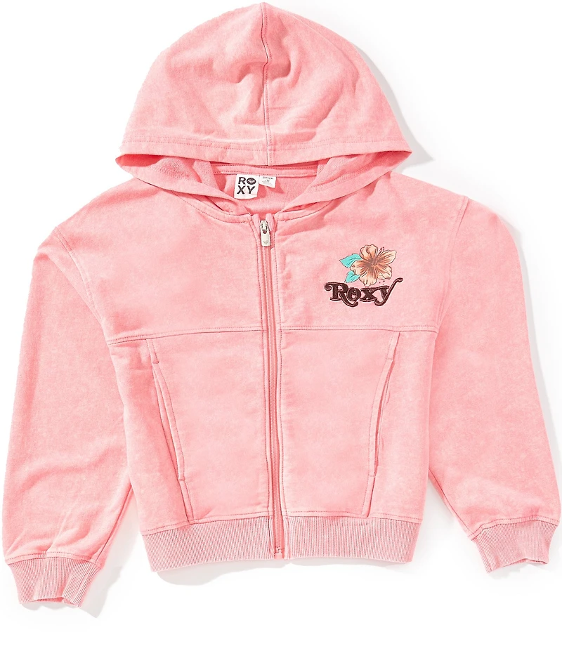 Roxy Big Girls Long Sleeve Sunset Washed Zip Hoodie