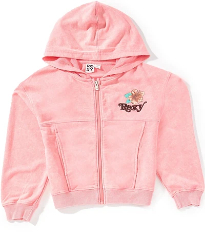Roxy Big Girls Long Sleeve Sunset Washed Zip Hoodie