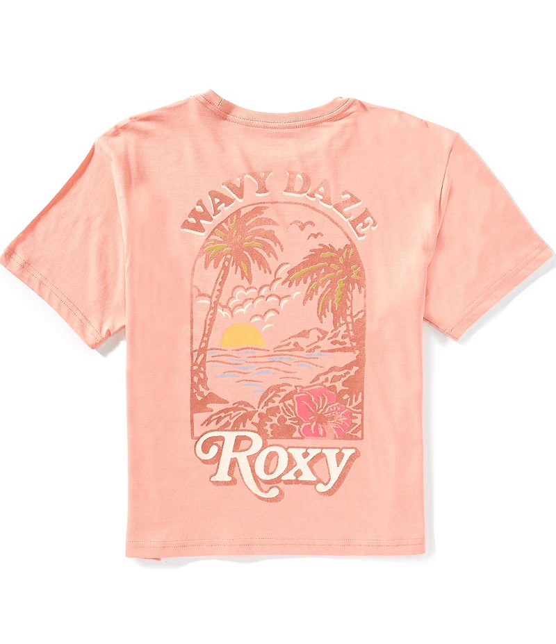 Roxy Big Girls Short Sleeves Wavy Daze Oversize T-Shirt