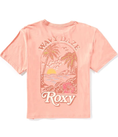 Roxy Big Girls Short Sleeves Wavy Daze Oversize T-Shirt