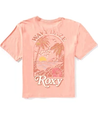 Roxy Big Girls Short Sleeves Wavy Daze Oversize T-Shirt