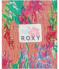 Roxy Big Girls Sleeveless Tropical Floral Printed Crinkled Crepe Jumpsuit