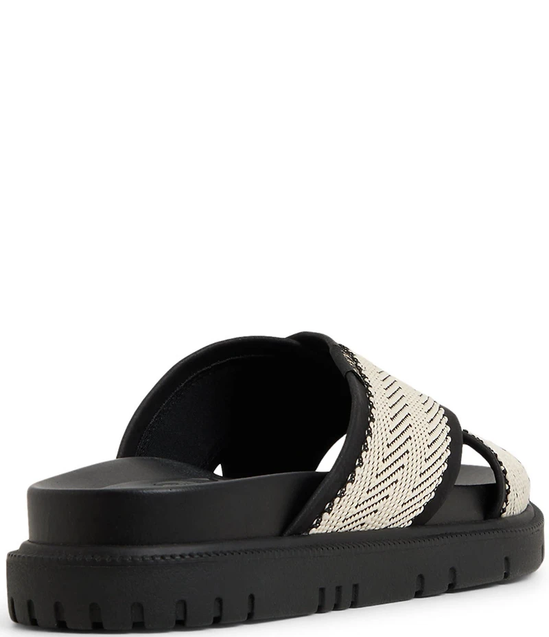 Roxy Capri Raffia Cross Band Slide Sandals
