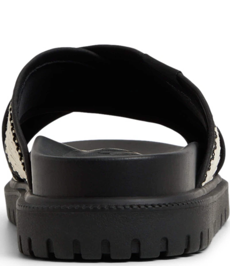 Roxy Capri Raffia Cross Band Slide Sandals