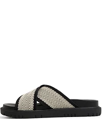 Roxy Capri Raffia Cross Band Slide Sandals