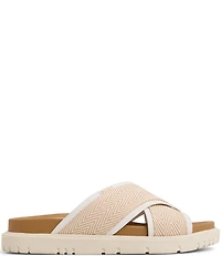 Roxy Capri Raffia Cross Band Slide Sandals