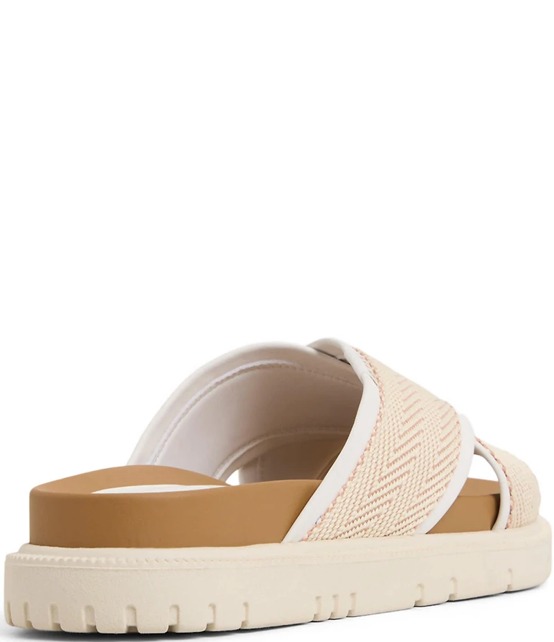Roxy Capri Raffia Cross Band Slide Sandals