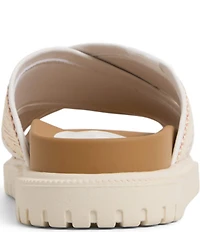 Roxy Capri Raffia Cross Band Slide Sandals