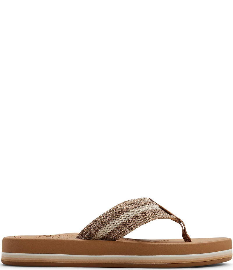 Roxy Colbee Hi Woven Stripe Flip Flops