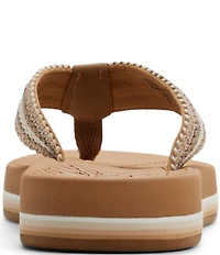 Roxy Colbee Hi Woven Stripe Flip Flops