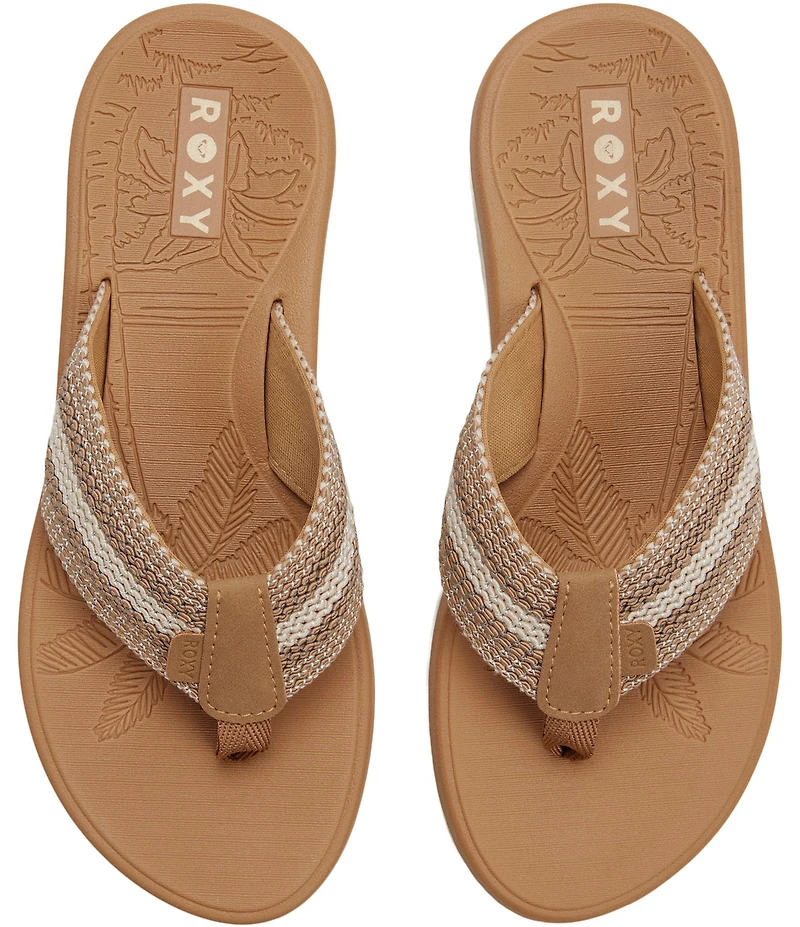 Roxy Colbee Hi Woven Stripe Flip Flops