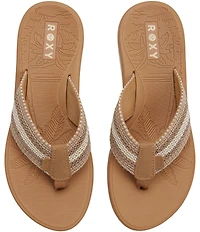 Roxy Colbee Hi Woven Stripe Flip Flops
