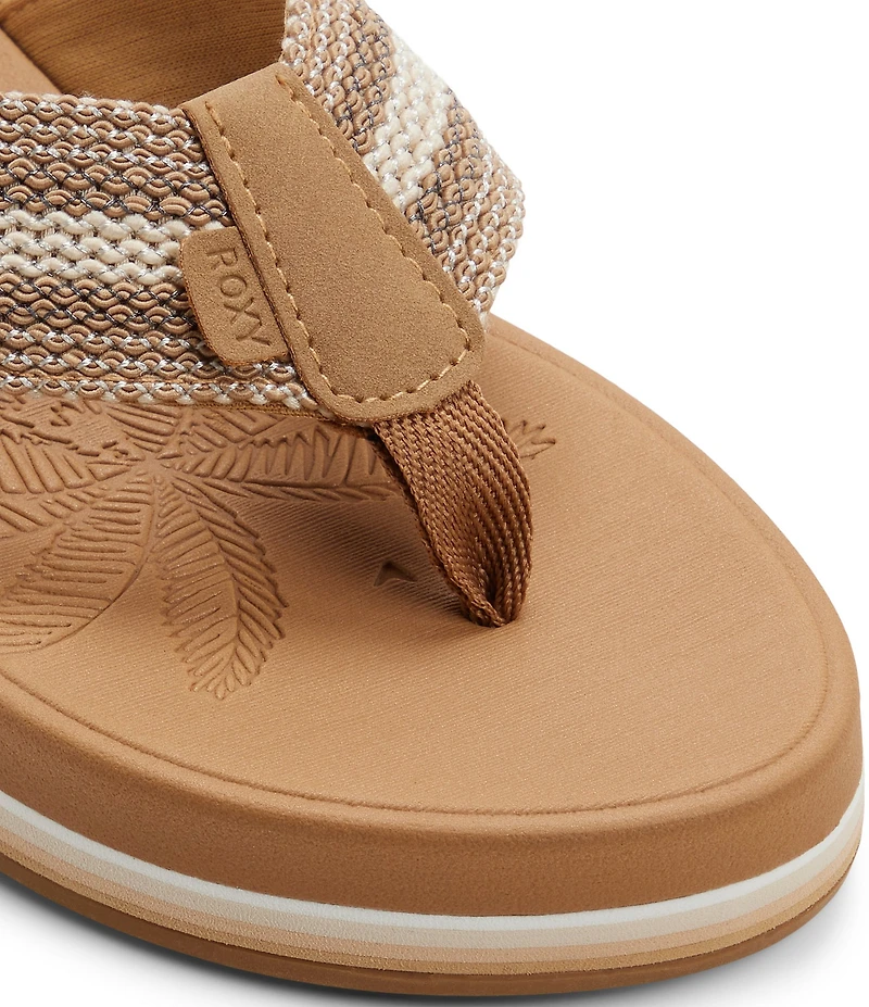 Roxy Colbee Hi Woven Stripe Flip Flops