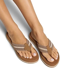 Roxy Colbee Hi Woven Stripe Flip Flops