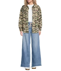 Roxy Dawn Light Camouflage Printed Long Sleeve Jacket