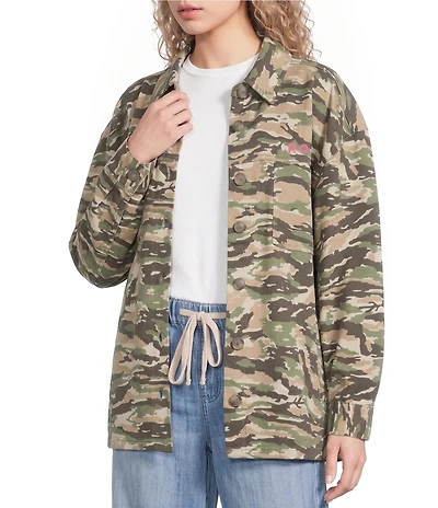 Roxy Dawn Light Camouflage Printed Long Sleeve Jacket