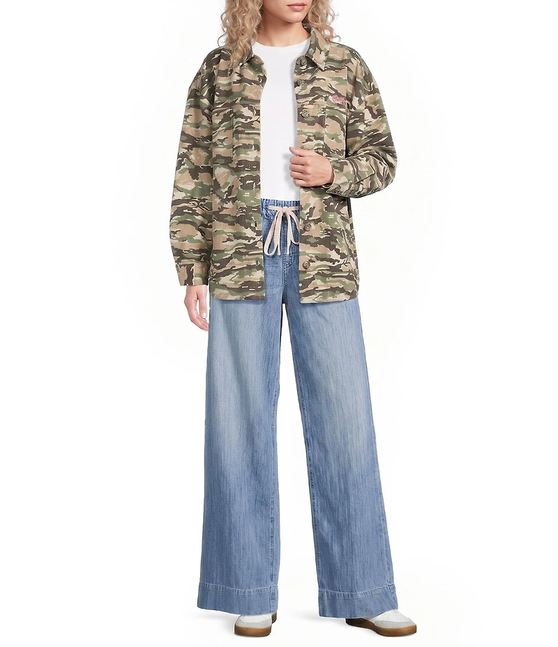 Roxy Dawn Light Camouflage Printed Long Sleeve Jacket