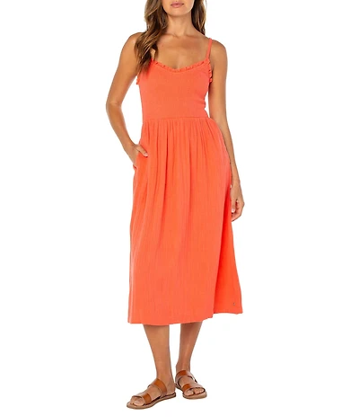 Roxy Downriver Sleeveless Midi Dress