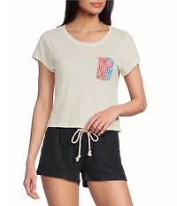 Roxy Echo Short Sleeve Cropped T-Shirt