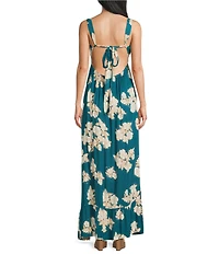 Roxy Floral Print Wilder Coast Maxi Dress