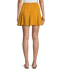 Roxy Forever Dreamin Plaid Printed Mini Skirt
