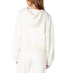 Roxy Fringing Long Sleeve Reefs Zip Up Stripe Hoodie