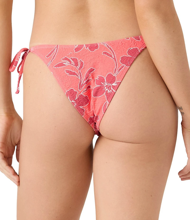 Roxy Garden Twirl Floral Side Tie Cheeky Hipster Swim Bottom