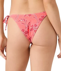 Roxy Garden Twirl Floral Side Tie Cheeky Hipster Swim Bottom