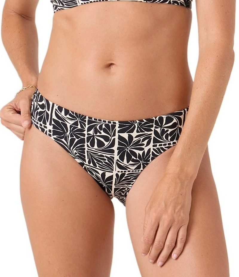 Roxy Geo Floral Full Coverage Hipster Swim Bottom