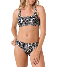 Roxy Geo Floral Full Coverage Hipster Swim Bottom
