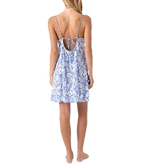 Roxy Golden Glow Adjustable Tie Back Swim Cover-Up Dress