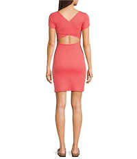 Roxy Good Keepsake Short Sleeve Rib-Knit Shift Dress