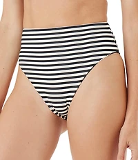 Roxy Hang Loose Reversible Print High Waist Swim Bottom
