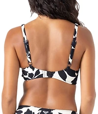 Roxy Hang Loose Surf Printed Scoop Neck Underwire D-Cup Bra Size Bralette Swim Top