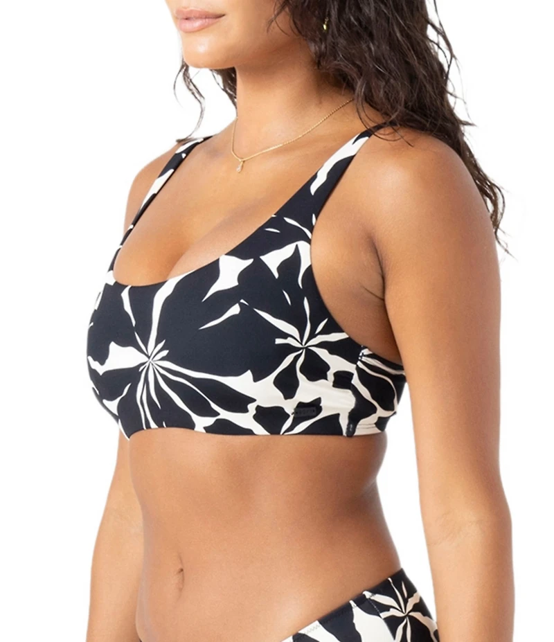 Roxy Hang Loose Surf Printed Scoop Neck Underwire D-Cup Bra Size Bralette Swim Top