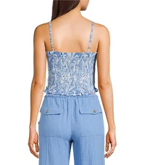 Roxy Hello Sunshine Palm Printed Tank Top