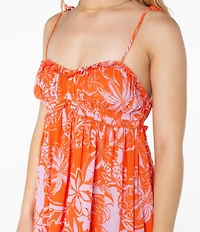 Roxy Island Reverie Floral Print Woven Mini Dress