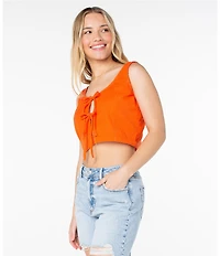 Roxy Kayla Cropped Tie Front Tank Top