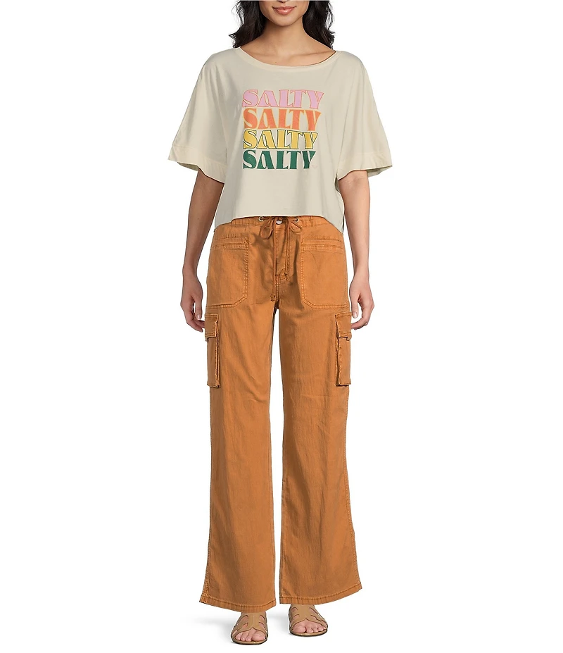 Roxy LA Linen Blend Cargo Pants